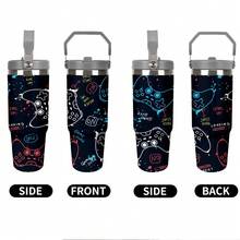 1 chiếc cốc thép không gỉ 30oz, cốc nước họa tiết trò chơi, cốc cà phê, cốc nước đáy phẳng, quà tặng cho gia đình, bạn bè, cốc nước cho người yêu thích trò chơi - Nhiều màu - Xem 13