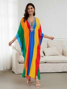 Bohemian Printed Robe Homewear Mexican Dress Women's Robe Maternity Homewear Holiday Clothing - Multicolor - View 11