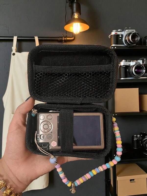 Compact & Portable CCD Camera Protective Case, Waterproof Material, USB Cable Portable Holder (Box Only), Suitable For Travel, School, University, Canon, Dorm, Power Bank, Perfect For Outdoor Photography Enthusiasts And Travelers, Charger Bag, Office Essential, Digital Cable Organizer, Power Bank Bag, Wallet, Travel Camera Bag For Men & Women, Christmas Gift, Teacher Essential, Lightweight & High Capacity