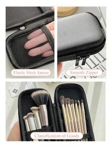 1 szt. Przenośny uchwyt na pędzle do makijażu o dużej pojemności, podróżny pokrowiec na pędzle do makijażu, wielofunkcyjny pojemnik do przechowywania pędzli do cieni do powiek, lekki organizer do przechowywania pędzli do makijażu, uchwyt na długopisy, kosmetyczka, kosmetyczka