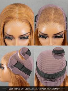 无需胶水即可佩戴的6x4透明蕾丝假发，栗棕色直发，层次剪裁，180%密度，16-24英寸，预先拔毛和修剪，100%真人发丝，自然发际线，新手友好，日常佩戴，夏季穿搭，度假节日，Y2K时尚 - S30 - 查看 3