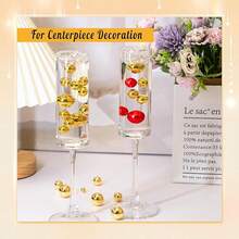 300 piezas de perlas de relleno, perlas artificiales sin agujero para rellenar jarrones, centros de mesa de velas, decoración del hogar para bodas, cumpleaños, fiestas temáticas, Halloween, Navidad, centros de mesa (incluye perlas de agua) Decoración de habitación Florero Jarrón de vidrio