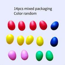 14 buc - Bile de nisip muzicale, Ouă de plastic care se agită, Ouă de Paște, Ouă muzicale de percuție, Instrumente de percuție, Instrumente pentru educație timpurie, Mijloace didactice pentru performanță la grădiniță, Culori aleatorii - Multicolor - Vizualizare 7