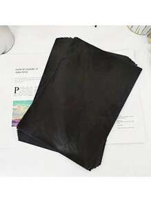 50 Sheets A4 Carbon Transfer Paper - Black Graphite Transfer Paper - For Drawing On Canvas, Board, Canvas, Fabric - Reusable Art Surface Copy Paper Back To School - Black - View 11