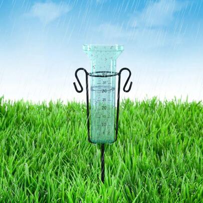 Pluviómetro de exterior, pluviómetro de precisión para exteriores - La mejor reseña, pluviómetro de jardín con columna, pluviómetro para jardín, terraza, césped, altura ajustable