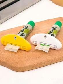 1/2/4件套牙膏管挤压器，牙膏管夹，手动牙膏分配器，多功能洗面奶分配器，浴室配件