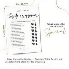 50Pcs/30Pcs Who Bride Or Groom?, Bridal Shower Games For Guests, Minimalist - Multicolor - View 5