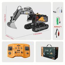 New 2.4G Remote Control Engineering Excavator Toy, Rechargeable Realistic Dump Truck Excavator Model, Great Gift For Kids On Holidays Or Birthdays
