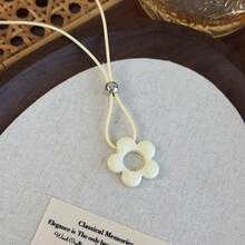 1 件时尚百搭花卉蜡绳项链，适合女士，独特设计颈链，2025 年新品 - 吊墜項鍊 - 查看 13