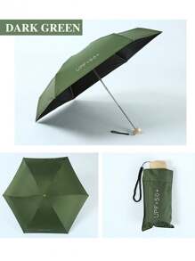 7.5英寸/19厘米迷你折叠伞，便携式户外遮阳伞，防紫外线遮阳伞，带收纳袋，防晒，6根伞骨+加厚黑色防水涂层，户外、旅行、夏季防晒必备，防风防水 - 彩色 - 查看 19