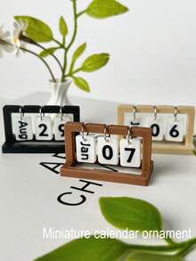 1pc 1.6 Inch Mini Desk Calendar, Small Calendar Decor, Dollhouse Miniature Calendar (Pages: Jan/Apr/Jun/0/1/2/6/7/9) - Suitable For Decorating Your Miniature House - Multicolor - View 5