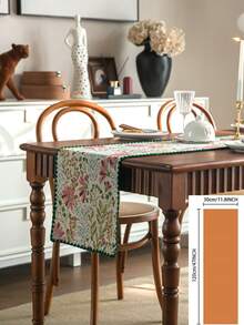 1 khăn trải bàn vải jacquard họa tiết hoa phong cách trang trại, họa tiết hoa màu hồng tinh tế, thích hợp sử dụng hàng ngày, ngày lễ, họp mặt gia đình, tiệc tùng, bữa tối, dã ngoại, trang trí nhà cửa, mọi mùa - Nhiều màu - Xem 18