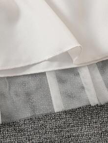 coviviky Vestido de estilo cheongsam de manga larga con encaje blanco para niñas, vestido inspirado en la cultura china con elegante encaje y falda de malla, uso formal e informal sofisticado y lindo