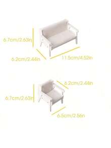 3/2/1 chiếc bàn cà phê/bàn phụ tròn bằng sắt nghệ thuật thu nhỏ, bàn trà, đồ nội thất nhà búp bê tỷ lệ 1:12, đồ nội thất phòng khách mini, ghế sofa trắng mini, bộ đồ chơi, thích hợp làm quà tặng Giáng sinh và năm mới, ghế sofa gỗ mini, đệm - Nhiều màu - Xem 7