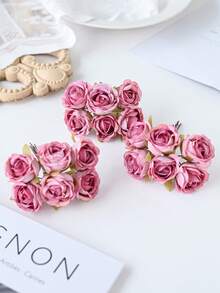 1/3/5/250PCS (6 Heads)MINI Artificial Carnation Flowers Silk Hydrangea Headwear Fake Plants For Autumn Wedding Candy Box Decoration Vase For Home Dining Room Bedroom Decorations, Festival Birthday Party Accessories, Outdoor Garden Decorations