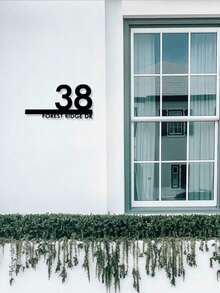 CIF BUY Custom House Numbers Sign, Modern Metal Door Plaque, Outdoor Address Plaque, No Electricity, Home Decor Upgrade, Reusable, Personalized