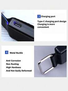 LED网格发光臂章 反光LED灯臂章，派对用品，运动腕带，适用于跑步、徒步旅行、露营、派对，可充电 - 彩色 - 查看 8