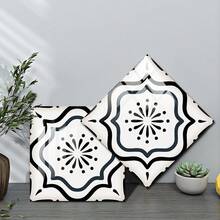 OUTANA 10片装极简主义PVC防水自粘哑光墙纸，防水、防潮、防油，可作墙面装饰贴纸（装饰贴纸，非瓷砖），适用于客厅、厨房、卧室、浴室、厨房地面、防溅板、办公室和家具装饰，防水乙烯基地板，房间墙面涂料，家居装饰瓷砖，艺术墙，客厅墙面装饰 - 彩色 - 查看 9