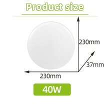 CANMEIJIA 1 pieza Panel de luz cuadrado montado en el techo con marco blanco, estilo moderno, 85V-265V sin parpadeo, luz blanca/neutra/cálida, alto brillo, diseño delgado, adecuado para pared/pasillo/habitación/entrada/techo/cocina/sala de estar/baño/dormitorio/estudio, lámpara de techo interior selecciona el tamaño según el escenario de uso - marco blanco - Ver 22