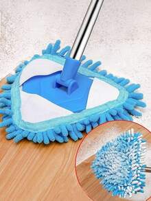 1pc 360° Rotating Triangle Mop Set, Multi-Functional Adjustable Telescopic Handle, Easy Cleaning For Floors, Walls, Tiles And Cars Wet & Dry Use, New Year Dust Removal - Multicolor - View 7