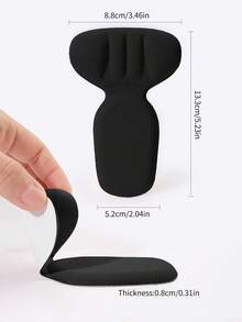 1 Pair/2 Pairs Heel Grips Liner Cushions Inserts For Loose Shoes, Heel Pads Snugs For Shoe Too Big Men Women, Filler Improved Shoe Fit And Comfort, Prevent Heel Slip And Blister  Plain    Basics  Cute    Plain / Plain Toe - Black - View 2