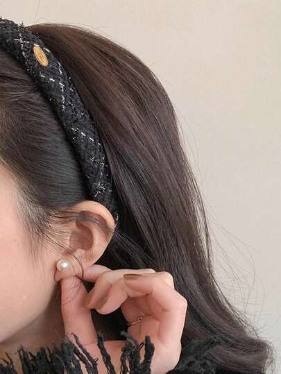 1pc Vintage Thick Woolen Headband, Simple & Fashionable, Elegant Elegant Hair Accessory Suitable For Daily Wear, Hair Accessories, Hair Band, Hair Hoop, Hairband For Women, Home Beauty Women Accessory Gifts