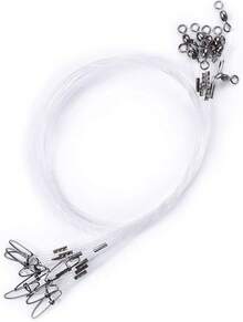 Líder de pesca de fluorocarbono de 50 libras, 10 unidades/20 líderes de fluorocarbono de pesca de agua salada/agua dulce, líderes de pesca de 20 pulgadas, línea líder de fluorocarbono 100% con - 20 pulgadas, 10 unidades - Ver 13