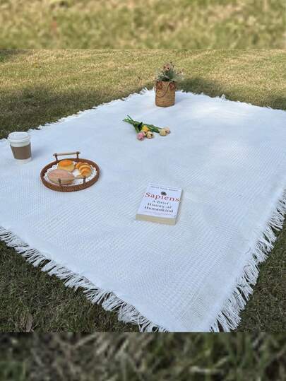 1 szt. Zewnętrzny koc kempingowy, mata trawnikowa, dywanik piknikowy, nowoczesny dywan w kratę, wielofunkcyjny prosty koc w stylu podróżnym, kempingowym, piknikowym, parkowym