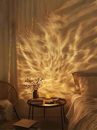 1 st RGB-nattlampa för sovrum med dynamisk ljuseffekt, cylindrisk vattenvågsdesign, stämningsbelysning för sovrum, projektionslampa, USB-driven, 3 färger/16 färgalternativ, roterbar ljusfärg, lämplig för födelsedagsfoto, utomhuscamping, sovrum, rum, korridor, heminredning, juldekor, julbelysning, jul, heminredning vardagsrum, lampa, belysning