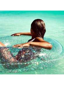 充气游泳圈透明可爱加厚腋下圈大号成人浮力游泳圈