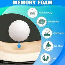 Car Seat Cushion And Back Support Pillow 1.2'' Thick Memory Foam Desk Chair Cushion Back Support For Automotive Seat Driver Travel Leg And Back Pain Relief Washable Adjustable Orange