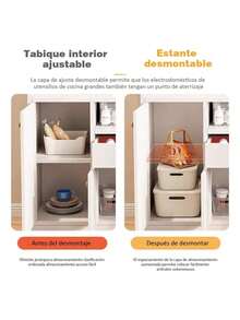 Mueble organizador de cocina minimalista moderno 90cm gabinete amplio color neutro diseño elegante ideal para almacenar utensilios fácil de instalar acabado resistente - tono roble antiguo - Ver 3