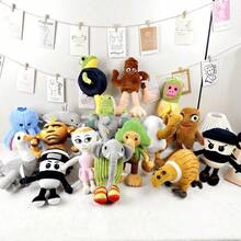 新款 Tung Tung Saur 毛绒娃娃，意大利 Brainrot Tralalero Tralala 和 Shinpanzinni Bananini Cappuccino 毛绒玩具，适合儿童派对、节日、生日、减压玩具、奇特毛绒动物 - 彩色 - 查看 2