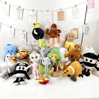 Nuevo muñeco de peluche Tung Tung Saur, juguetes de peluche italianos Brainrot Tralalero Tralala y Shinpanzinni Bananini Cappuccino, adecuados para fiestas infantiles, vacaciones, cumpleaños, juguetes antiestrés, animales de peluche extravagantes