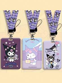 1pc Kulomi Cartoon Bus Pass Holder - Durable TPU Material, Protects ID Cards And Metro Cards