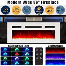 Modern High Gloss Fireplace TV Stand With 36"/40" Electric Fireplace – 70"/80" LED Entertainment Center, 2-Tier Cabinet For TVs Up To 80"/90" - Black & White - 查看 2