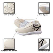 Puma Softride Cruise 2 一脚蹬跑步鞋，轻便透气休闲健身、散步、慢跑运动鞋，男女皆宜，款式 312005-02 - 雪白-黑色-沙礫灰 - 查看 6