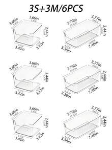 Bandeja de armazenamento de gaveta de mesa de plástico transparente de 1/5/6/11 peças, conjunto de acabamento de gaveta, caixa de armazenamento de cosméticos, adequada para armazenar cosméticos e joias, pode ser usada em banheiros e para colocar itens pequenos, e também pode ser usada em quartos e escritórios.