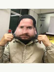 1pc 3D Full Face Mask Suitable For Pranks/Masquerade/Face Performance/Gag/Dust Cover/Balaclava, Fits All, Suitable For Ramadan, Easter, Theme Parties, April Fools' Day, Stage Performance, Gag, Thanksgiving, Etc. - Multicolor - View 2