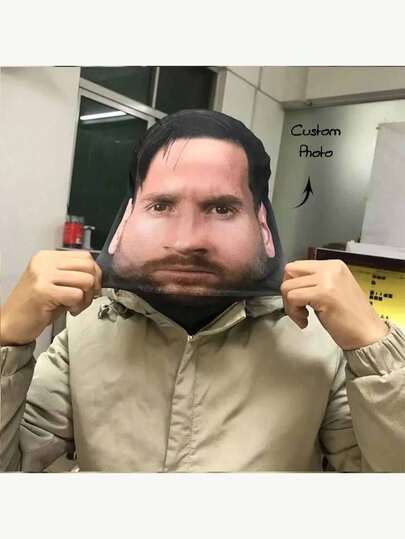 1pc 3D Full Face Mask Suitable For Pranks/Masquerade/Face Performance/Gag/Dust Cover/Balaclava, Fits All, Suitable For Ramadan, Easter, Theme Parties, April Fools' Day, Stage Performance, Gag, Thanksgiving, Etc.