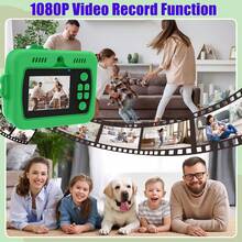 Aparat do natychmiastowych zdjęć dla dzieci, aparat cyfrowy dla dziewczynek i chłopców, prezenty świąteczne i urodzinowe z rolkami papieru i kolorowym długopisem, aparat natychmiastowy dla dzieci, idealna zabawka do zdjęć podróżnych, rozwijająca kreatywność i zabawę, aparat zabawkowy