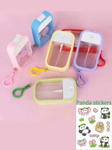 1 Set/4 Stück Kartenspray Parfümzerstäuber (50 ml) mit Schlüsselanhänger Silikonhülle und Trichter, tragbares Karten Ultra-Dünn Design nachfüllbare leere Flaschen für Reisen, kann mit Gesichtstonikum, Lufterfrischer, Alkohol, Händedesinfektionsmittel befüllt werden, Schulsachen