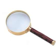 Generic Marble Series Magnifying Glass - Elegant Marble Design Handle With Gold Trim, 2.5X Zoom, 4.5-Inch Length (Burgundy), GF-951M