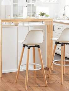 SoBuy KNL07-WN, Kitchen Island Sideboard Storage Cabinet Kitchen Breakfast Dining Bar Table Bar Cabinet With Wine Rack, White & Natural - White - View 2