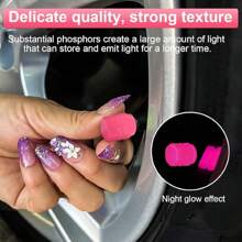 KELEEL 4/8 Pcs Bright Neon Glow-In-The-Dark Tire Valve Caps - Hexagonal Durable ABS Plastic, Fit For Cars, Bicycles, Motorcycles - Fits All Wheel Rim Sizes, Stylish Vehicle Accessories, Bike Accessories, Motorcycle Accessories, Stylish Wheel Caps, Glowindark Feature