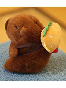 1pc Capybara Plush Keychain Pendant, Soft Stuffed Cartoon Animal Keyring Decoration For Backpack, Bag, Car, Gift - Multicolor - View 15