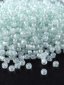 GO2CJBEADS 10克多色2毫米银线圆形洛可可玻璃种子珠，可DIY手链