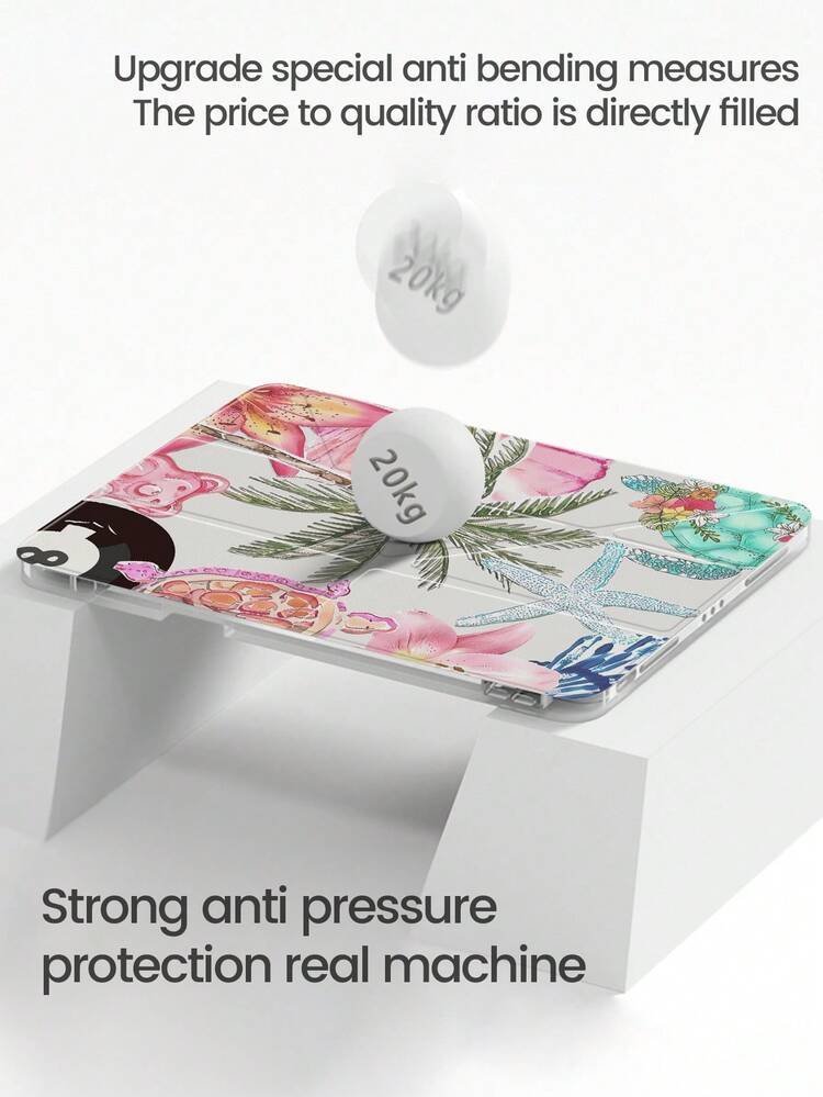 Ốp lưng trong suốt bằng acrylic sơn hai mặt họa tiết hoạt hình sao biển, rùa, vỏ sò và hoa xinh xắn, chống sốc và phù hợp với iPad thế hệ thứ 7, 8 (10,2 inch) và thế hệ thứ 10. Ốp lưng có khe cắm bút tích hợp và hỗ trợ chức năng Ngủ/Đánh thức/Nhiều chế độ gập. Đây đều là những món quà tuyệt vời cho Halloween và Năm mới. - Nhiều màu - Xem 5