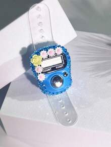 1pc 点阵花计数器，LED 显示计数器，手指计数器，便携式电子计数器，手动按钮计数计数器，迷你环形计数器 - 彩色 - 查看 12