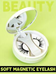 زوج من رموش مغناطيسية طبيعية المظهر، زوج قابل لإعادة الاستخدام من الرموش المغناطيسية مع أداة التطبيق، طقم رموش مغناطيسية لا تحتاج إلى غراء، سهلة الارتداء والإزالة، رموش مستعارة - رموش طبيعية - مشاهدة 6